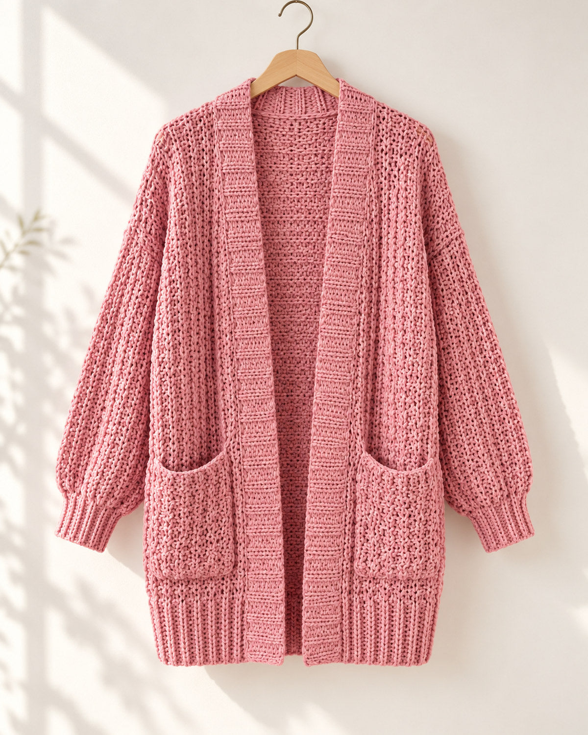 Crochet Pocket Cardigan Pattern PDF – Long Oversized Cardigan XS–5XL