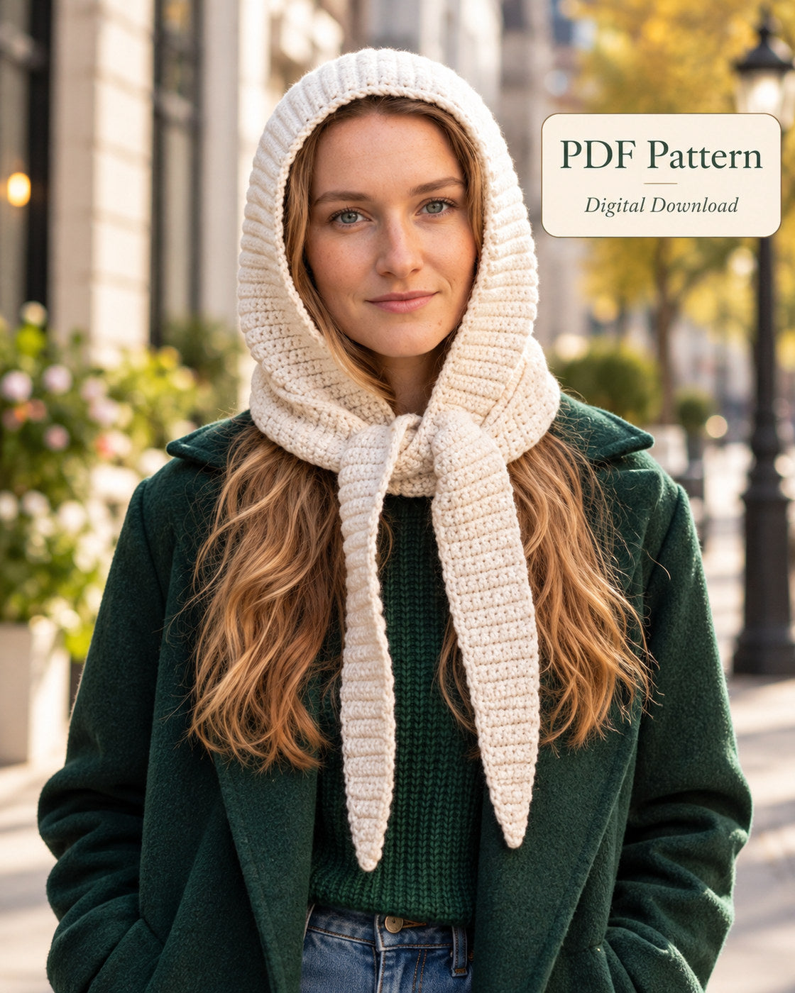 Crochet Hooded Scarf Pattern PDF – Balaclava Scarf Hood | Ave Lune Crochet