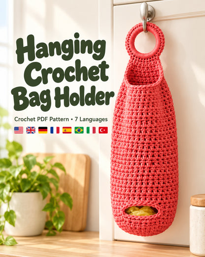 Hanging Crochet Bag Holder Pattern PDF – Plastic Bag Dispenser | Ave Lune Crochet