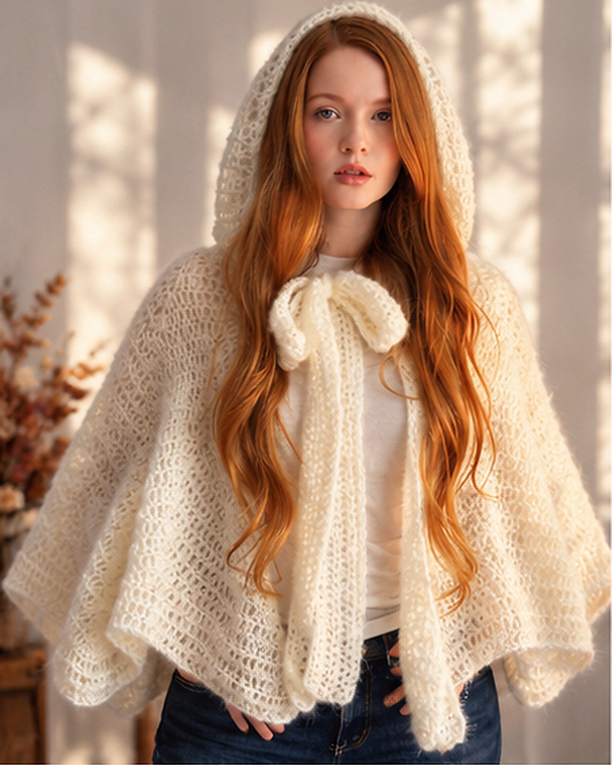 Crochet Hooded Cape Pattern PDF + Video – Bow Tie Capelet