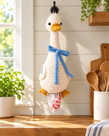 Goose Bag Holder Crochet Pattern PDF – Kitchen Bag Dispenser