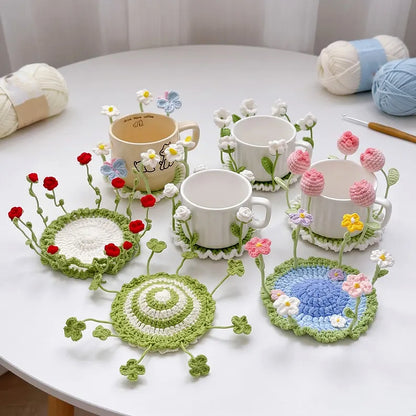 16-in-1 Flip-Up Coaster Crochet Pattern PDF – Floral & Themed Coaster Bundle