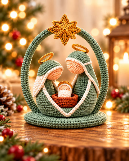Crochet Nativity Scene Pattern PDF – Holy Family Christmas Amigurumi