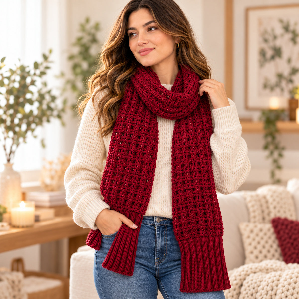 Misty Lake Crochet Sweater Scarf Pattern PDF – Scarf With Sleeves