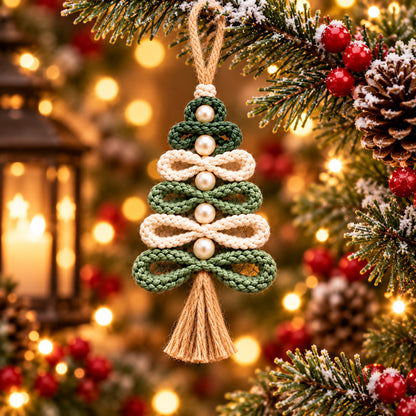 Crochet Christmas Tree Ornament Pattern PDF – Pearl & Tassel Decor