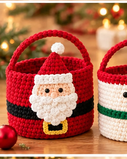 9 Christmas Crochet Basket Patterns PDF Bundle – Holiday Gift Baskets