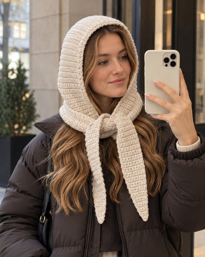 Crochet Hooded Scarf Pattern PDF – Balaclava Scarf Hood | Ave Lune Crochet