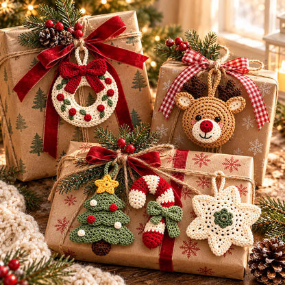 10 Christmas Crochet Ornament Patterns PDF – Holiday Bundle
