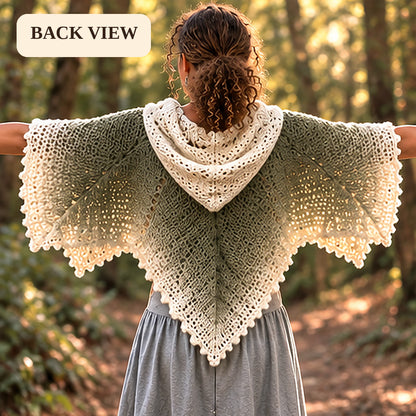 Crochet Leaf Poncho Pattern PDF | Whimsical Fall Cape, Renaissance Faire & Fairy Costume