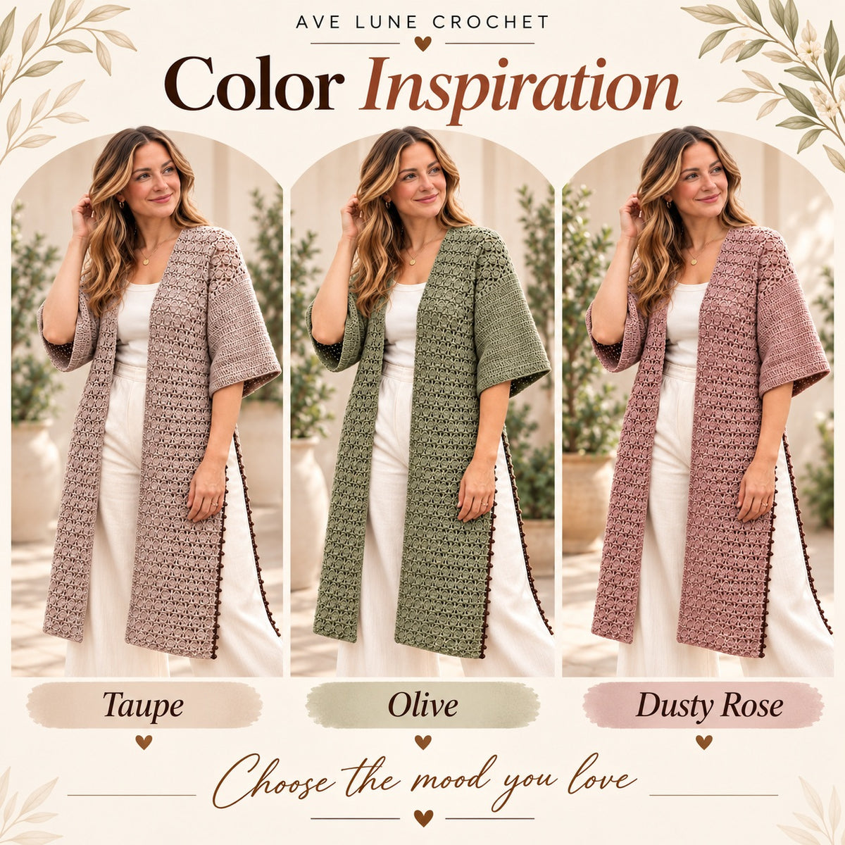 Side Slit Lightweight Cardigan Crochet Pattern PDF | Long Lace Cardigan with Step-by-Step Video Tutorial