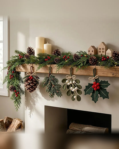Christmas Crochet Ornament Pattern Bundle PDF – 4 Woodland Designs