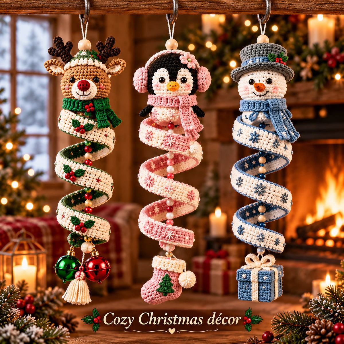 10+ Christmas Spiral Crochet Pattern Bundle PDF – Amigurumi Ornaments