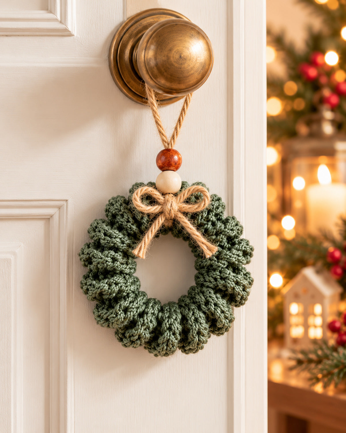 Curly Wreath Crochet Pattern PDF – Mini Christmas Ornament | Ave Lune Crochet