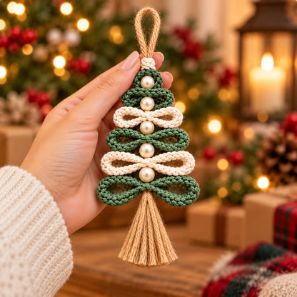 Crochet Christmas Tree Ornament Pattern PDF – Pearl & Tassel Decor