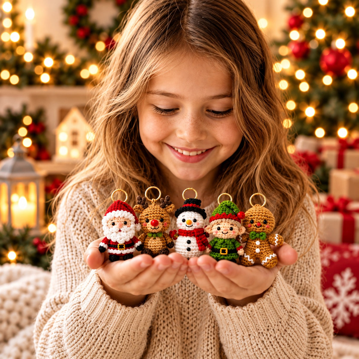 50 Christmas Crochet Ornament Patterns PDF Bundle – Mini Amigurumi Decorations