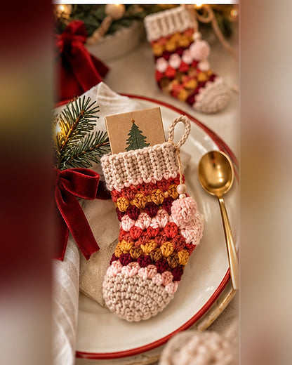 Granny Christmas Stocking Crochet Pattern PDF – Large & Mini