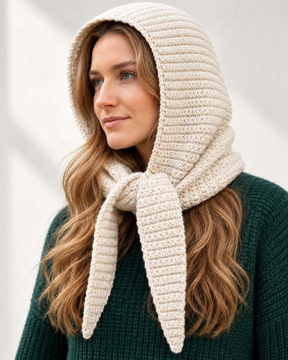 Crochet Hooded Scarf Pattern PDF – Balaclava Scarf Hood | Ave Lune Crochet