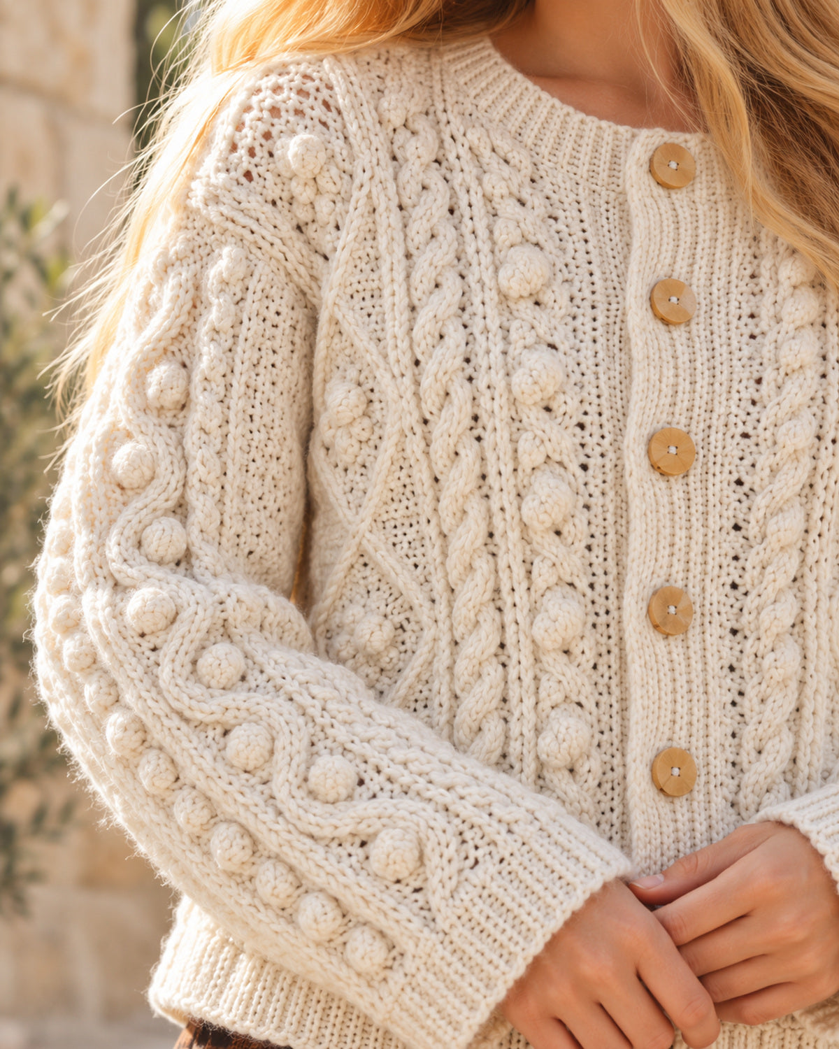 Cable Crochet Cardigan Pattern PDF + Video Tutorial – Cozy Women's Sweater