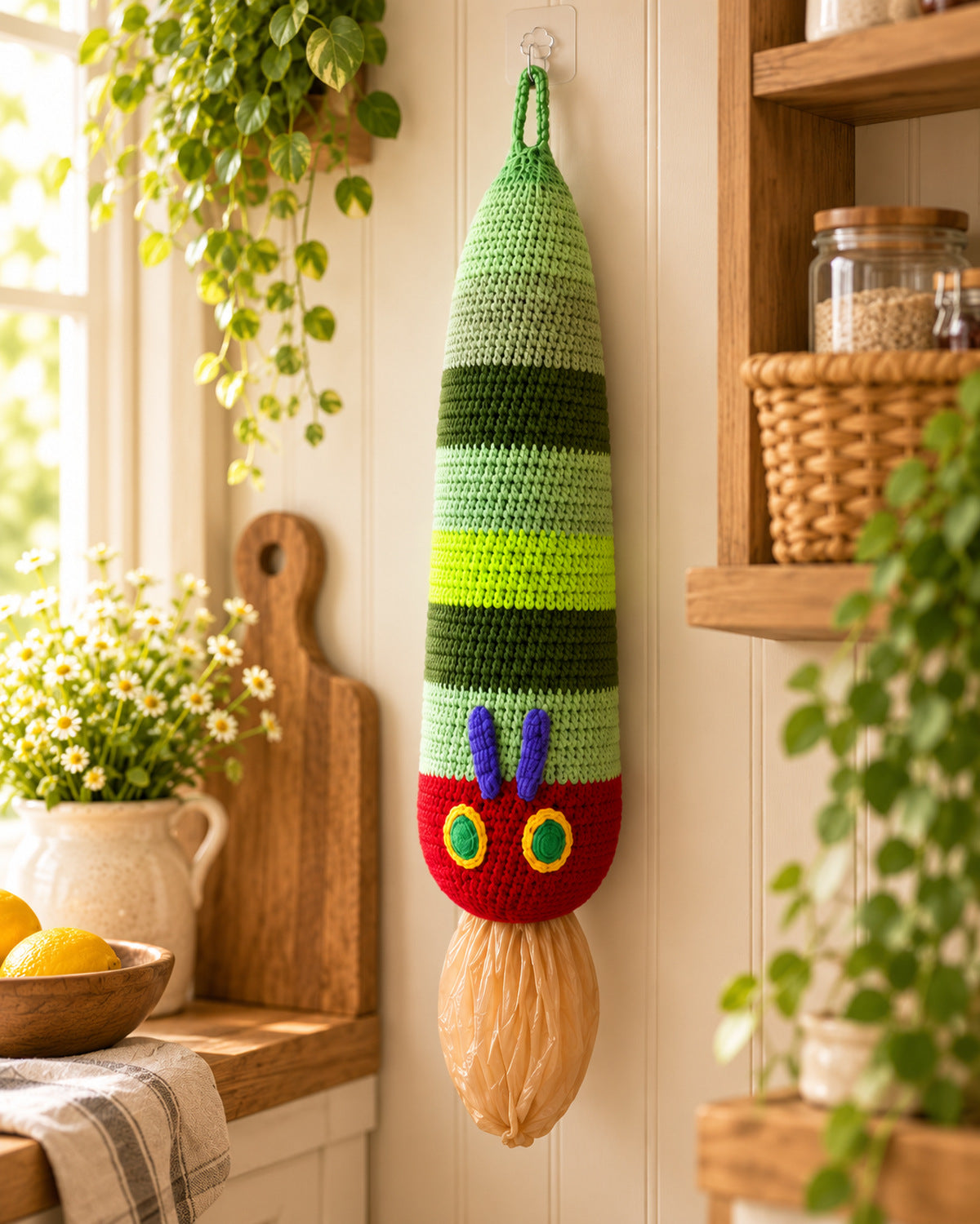 Crochet Bag Holder Pattern Bundle – Chicken, Goose & Caterpillar PDF
