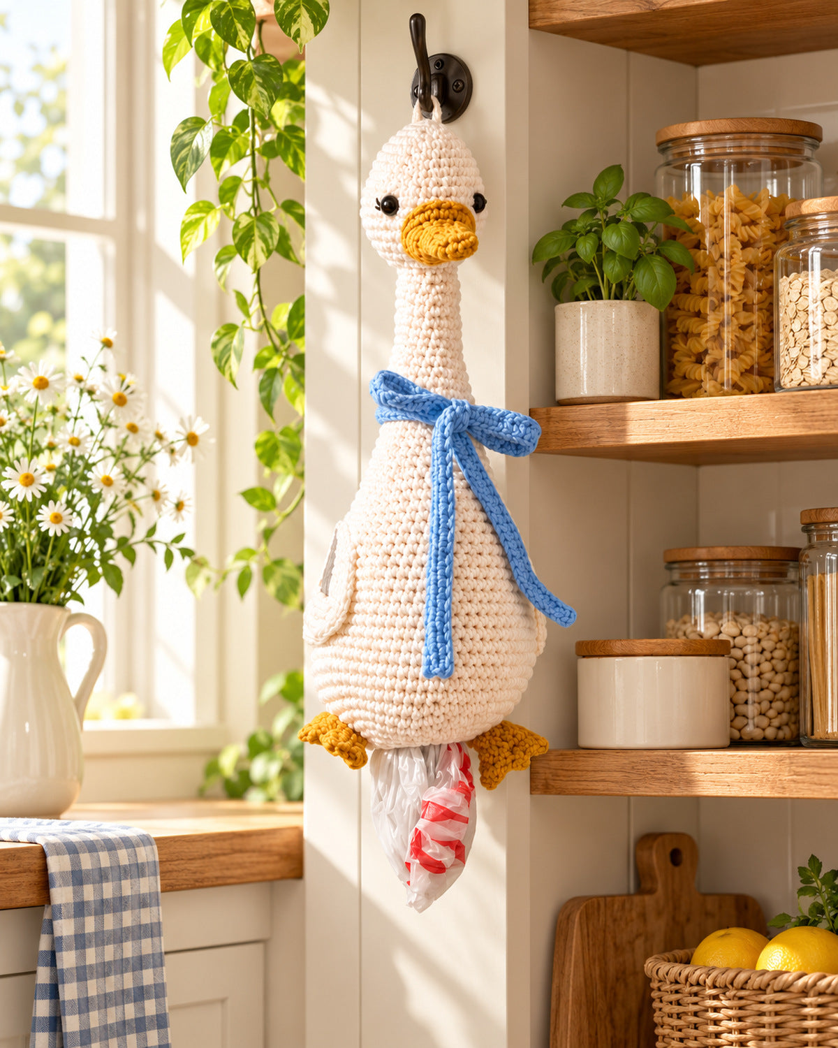 Goose Bag Holder Crochet Pattern PDF – Kitchen Bag Dispenser