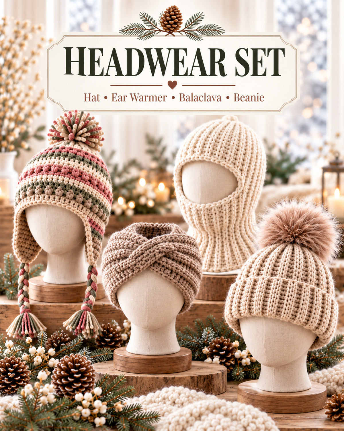 Winter Wearables Crochet Pattern Bundle PDF – 10 Cozy Designs