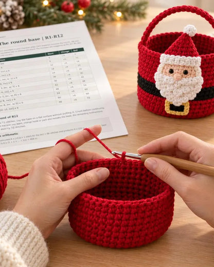 9 Christmas Crochet Basket Patterns PDF Bundle – Holiday Gift Baskets