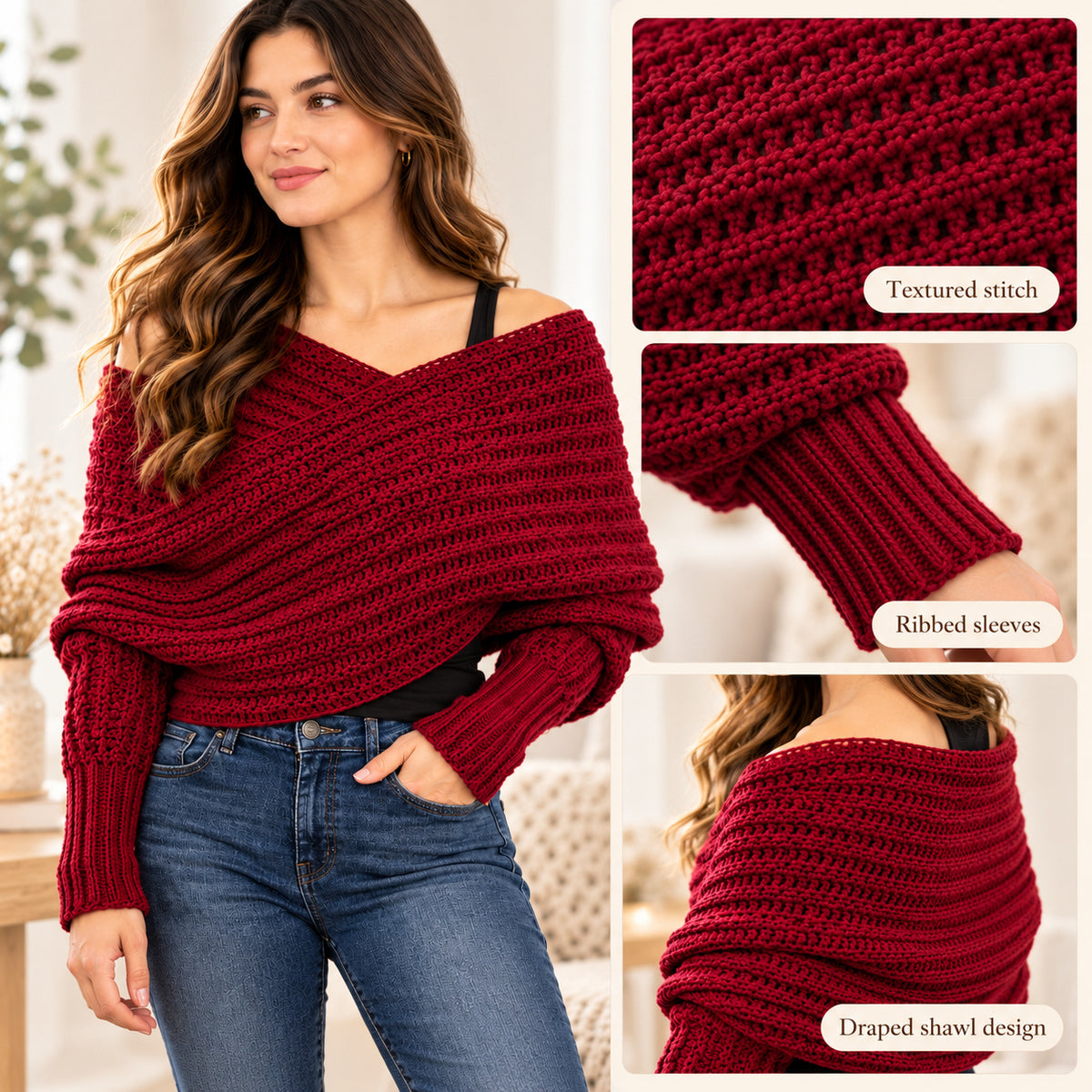 Misty Lake Crochet Sweater Scarf Pattern PDF – Scarf With Sleeves