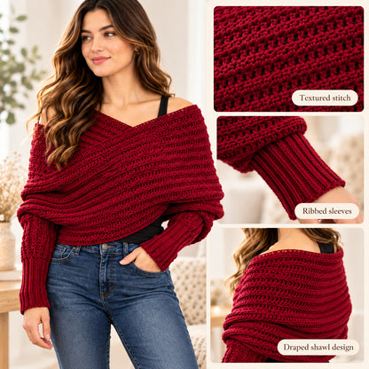 Misty Lake Crochet Sweater Scarf Pattern PDF – Scarf With Sleeves