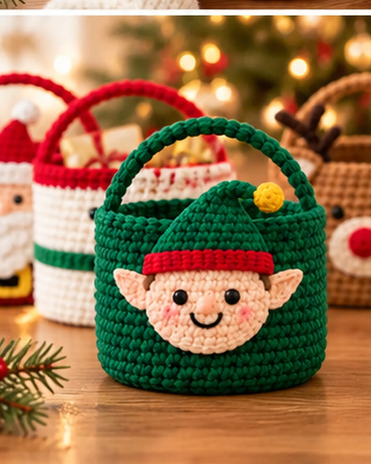 9 Christmas Crochet Basket Patterns PDF Bundle – Holiday Gift Baskets