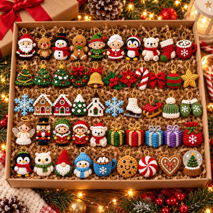 50 Christmas Crochet Ornament Patterns PDF Bundle – Mini Amigurumi Decorations