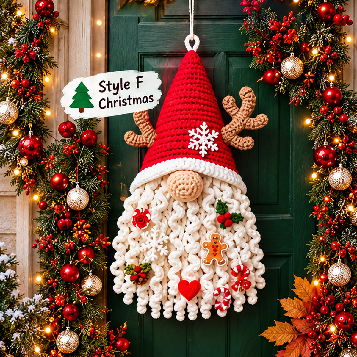 Seasonal Gnome Door Hanger Crochet Pattern PDF | Choose 1 Style or All 6 Holiday Designs