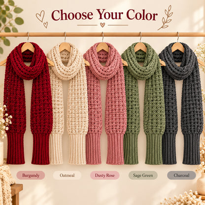 Misty Lake Crochet Sweater Scarf Pattern PDF – Scarf With Sleeves