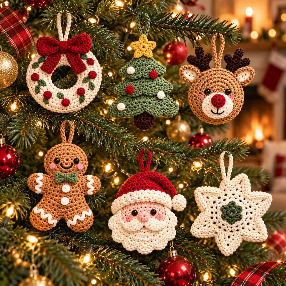 10 Christmas Crochet Ornament Patterns PDF – Holiday Bundle