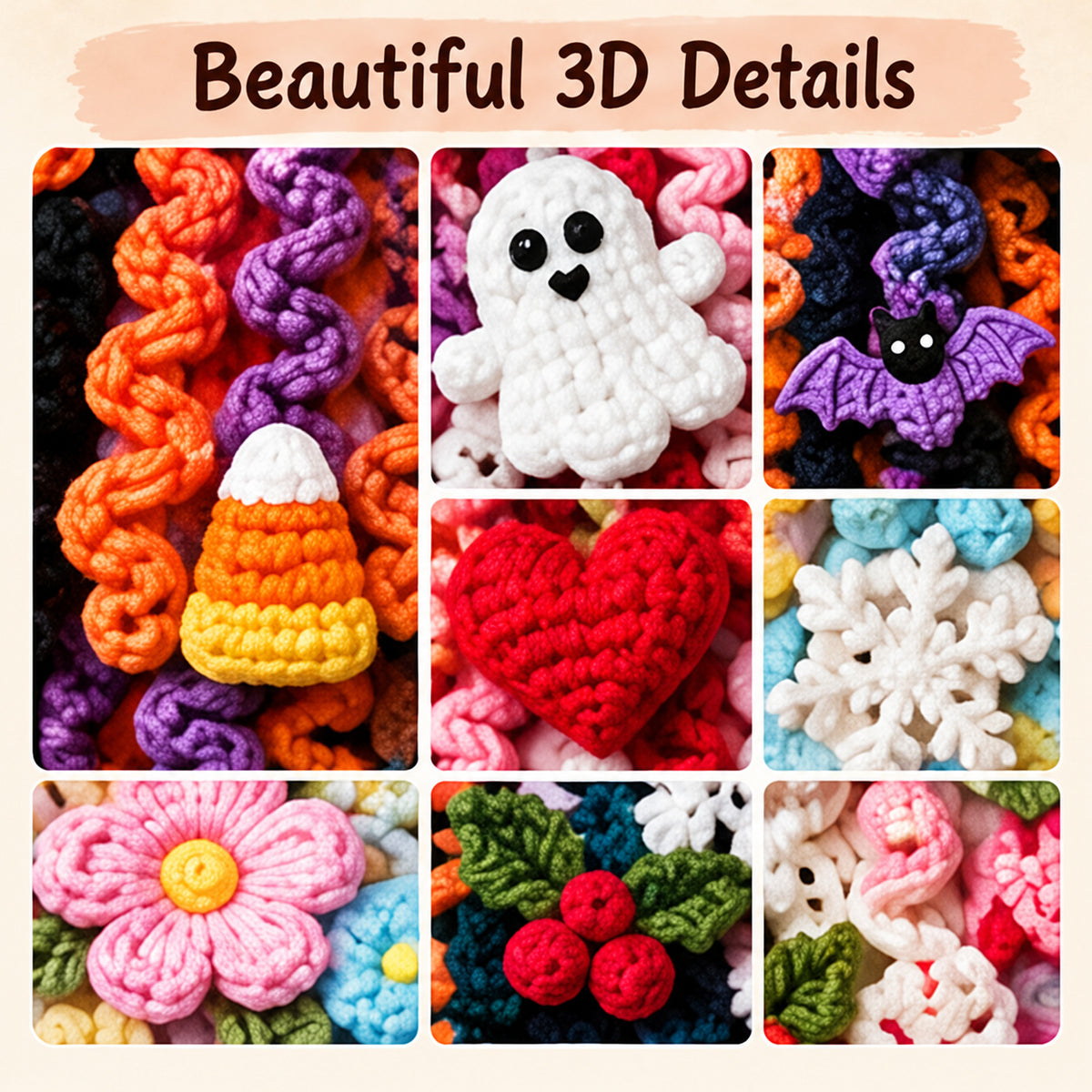 Seasonal Gnome Door Hanger Crochet Pattern PDF | Choose 1 Style or All 6 Holiday Designs