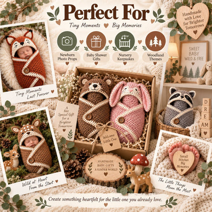 Woodland Little Ones – 10 Baby Cocoon Crochet Patterns
