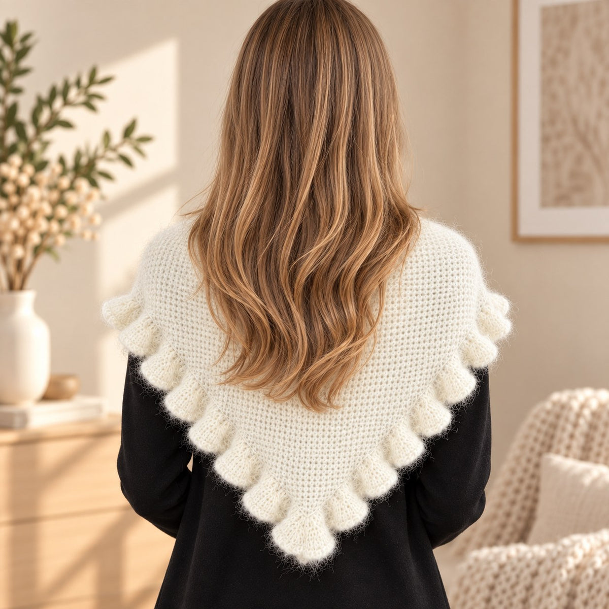 Celine Ruffle Shawl Crochet Pattern PDF + Video Guide