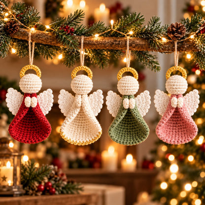 Christmas Angel Crochet Pattern PDF - Beginner Christmas Ornament Pattern