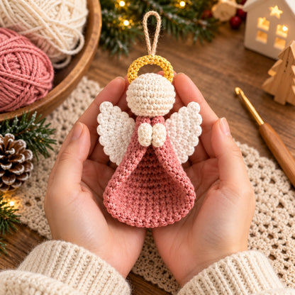 Christmas Angel Crochet Pattern PDF - Beginner Christmas Ornament Pattern
