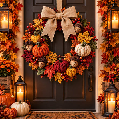 Fall Harvest 20-Piece Crochet Pattern Bundle PDF | Pumpkins, Leaves, Acorns & Autumn Decor