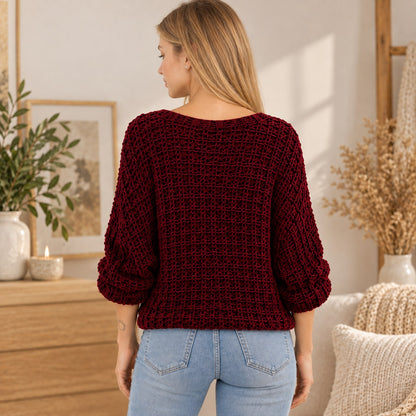 Marlow Textured Wrap Sweater Crochet Pattern PDF